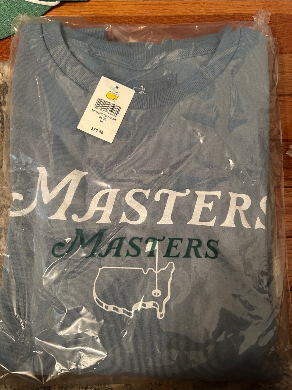 Masters Pullover Sweatshirt in Slate Blue with White & Dark Green Logo